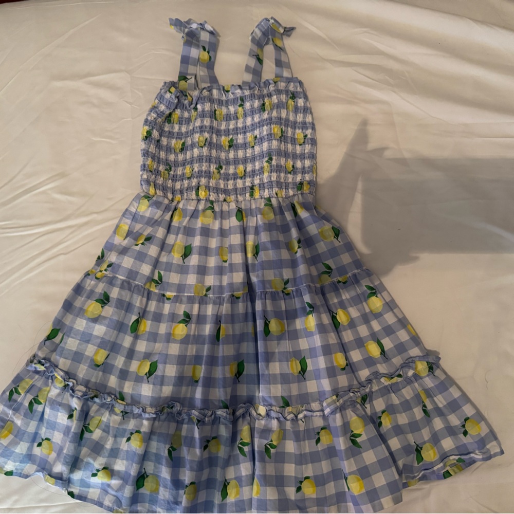 Janie and Jack Blue Lemon Print Dress